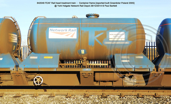642049 FEAF Rail head treatment train @ York Holgate Network Rail Depot 2014-12-28 © Paul Bartlett [4w]