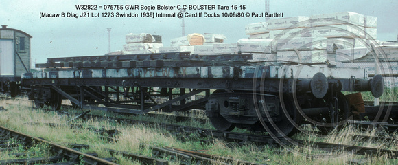 W32822 = 075755 C-BOLSTER Internal @ Cardiff Docks 80-09-10 � Paul Bartlett w