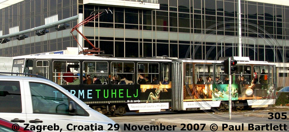 305 tram @ Zagreb Croatia 2007-11-29
