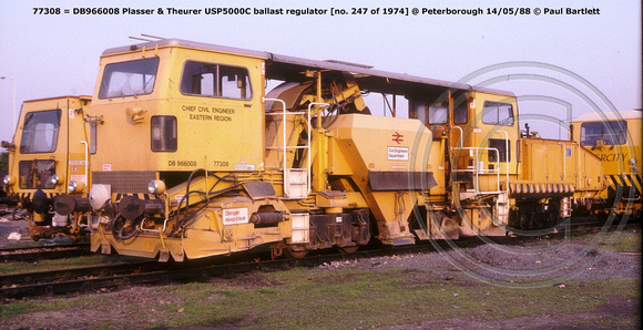 77308 = DB966008 USP5000C regulator @ Peterborough 88-05-14 © Paul Bartlett [1w]