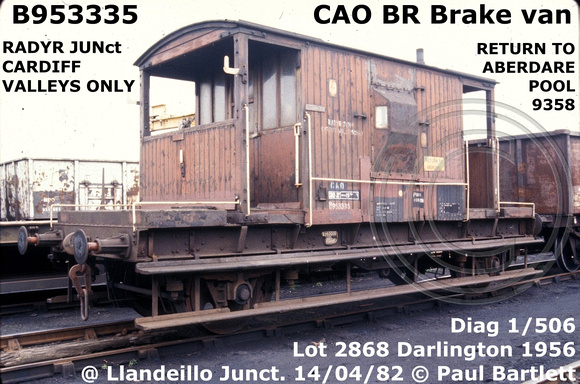 B953335 CAO at Llandeillo Junction 82-04-14