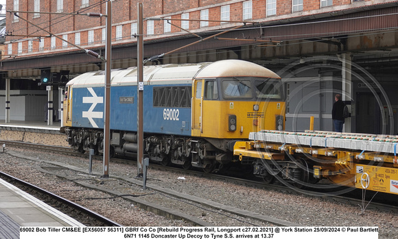 69002 Bob Tiller CM&EE [EX56057 56311] GBRf Co Co [Rebuild Progress Rail, Longport c27,02.2021] @ York Station 2024-09-25 © Paul Bartlett [5w]