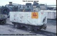 Tub 4 narrow gauge Littleton Coll. 89-03-29 P Bartlett [1W]