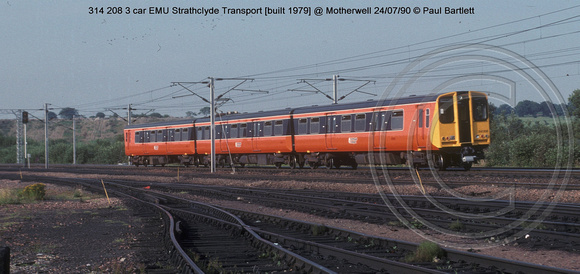 314 208 Strathclyde Transport @ Motherwell 90-07-24 � Paul Bartlett w