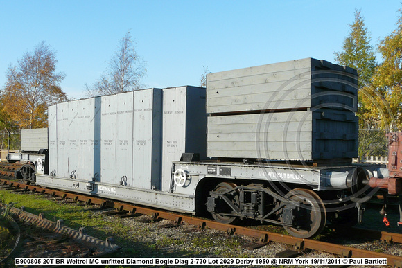 B900805 20T BR Weltrol MC unfitted Diamond Bogie Diag 2-730 Lot 2029 Derby 1950 @ NRM York 2011-11-19 © Paul Bartlett [1w]