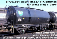 BP exSMBP Bitumen tanks BPO61560 - 61599 & 61660 -691 TTA