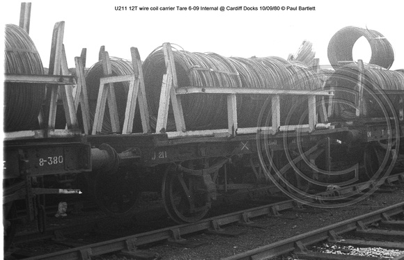 U211 wire coil carrier internal @ Cardiff Docks 80-09-10 � Paul Bartlett w