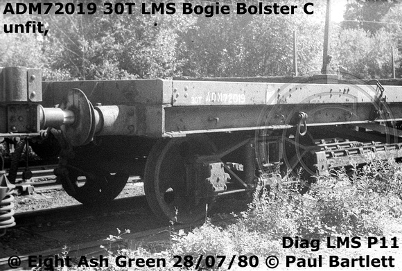 ADM72019 LMS Bogie Bolster C at Eight Ash Green 80-07-28[1 [2]