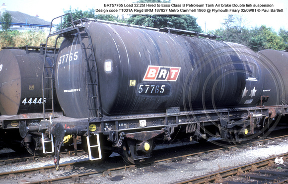 BRT57765 Esso Class B Petroleum tank @ Plymouth Friary 81-09-02 � Paul Bartlett w