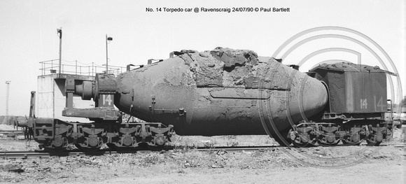 No. 14 Torpedo car  Internal @ Ravenscraig BSC 90-07-24 © Paul Bartlett [1w]