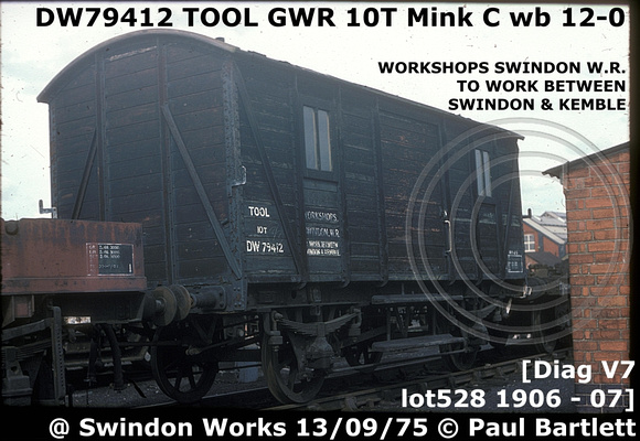 DW79412 ex MINK C Workshop @ Swindon Wks 75-09-13 © Paul Bartlett