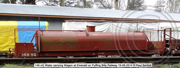 149 nQ Water carrying Wagon at Emerald on Puffing Billy Railway 19-09-2014 � Paul Bartlett