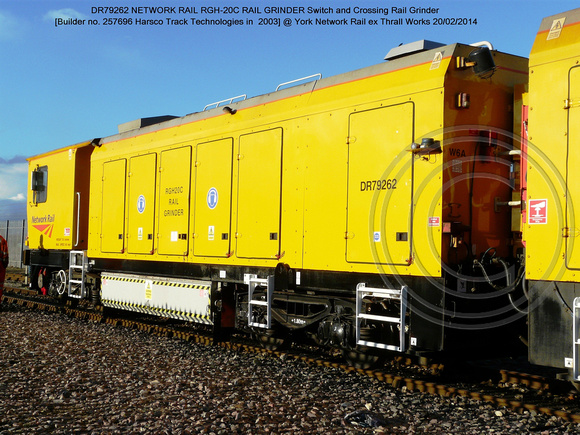 DR79262 Harsco Switch & Crossing Rail Grinder @ York NR Thrall Works 2014-02-20 [10w]