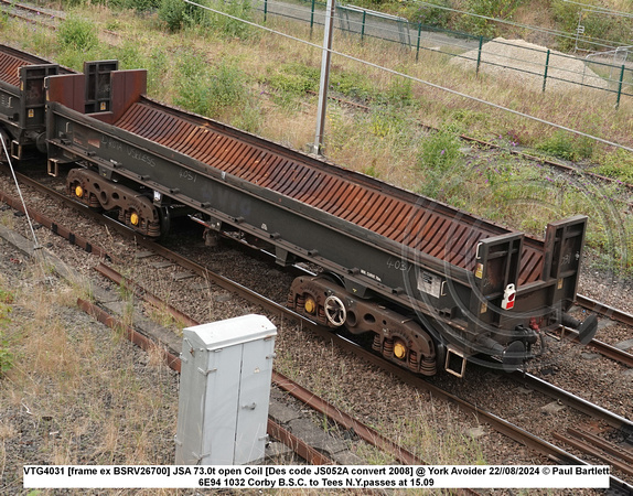 VTG4031 [frame ex BSRV26700] JSA 73.0t open Coil [Des code JS052A convert 2008] @ York Avoider 2024-08-22 © Paul Bartlett w