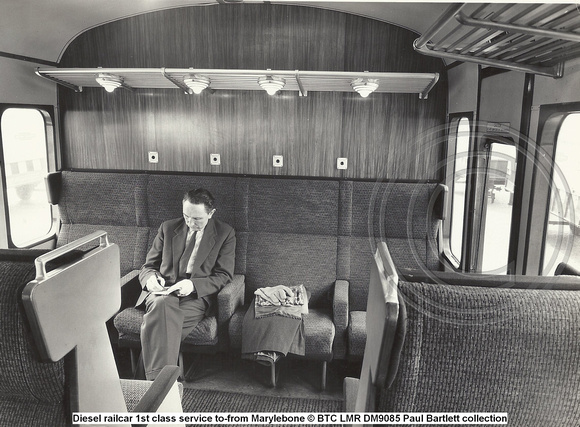 Diesel railcar 1st class service to-from Marylebone © BTC LMR DM9085 Paul Bartlett collection w
