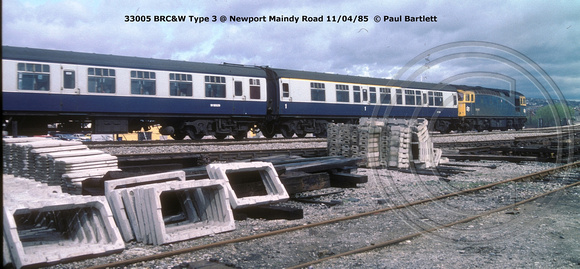 33005 BRC&W Type 3 @ Newport Maindy Road 85-04-11 © Paul Bartlett w