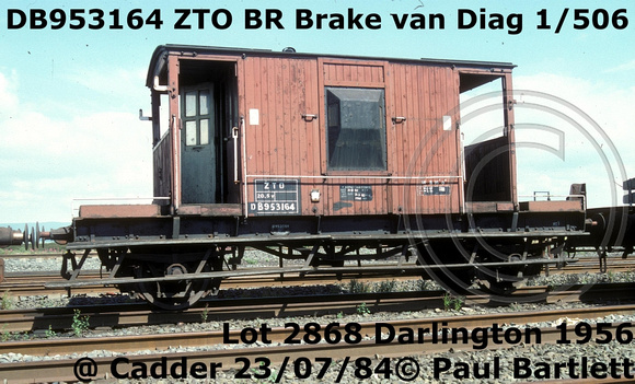 DB953164 ZTO at Cadder 84-07-23