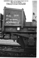 ADB998052 ZRW  Engine Carrier @ Woking 86-10-12 © Paul Bartlett [5w]