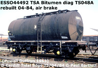 ESSO 22ton Bitumen tank wagons - rebuilds airbrake TSA