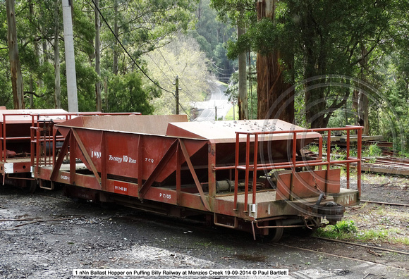 1 nNn Ballast Hopper on Puffing Billy Railway at Menzies Creek 19-09-2014 � Paul Bartlett