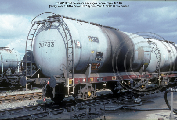 TRL70733 TUA Petroleum tank wagon @ Tees Yard 91-08-11 � Paul Bartlett w